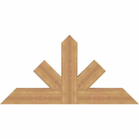 Ekena Millwork Saratoga Timber Gable Bracket, Western Red Cedar, 48"W x 24"H x 3 1/2"D x 5 1/2"F, 12/12 Pitch GBW048X24X0406SAR00SWR